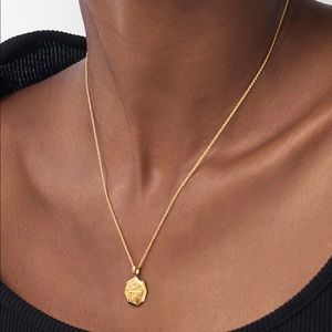 Lucy Williams Octagon Coin Necklace in Gold Vermeil